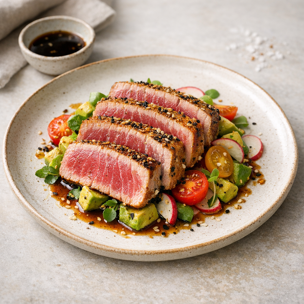 Filete de atún sellado